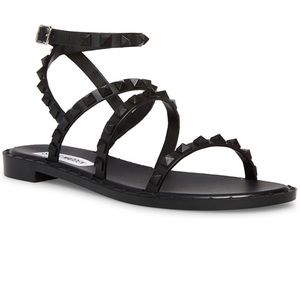 Steve Madden Travel-j Sandal BRAND NEW! Black sexy hip cool comfy shoes